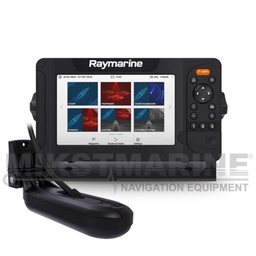 Raymarine Element 7 HV - 7" Chart Plotter with CHIRP Sonar, HyperVision, Wi-Fi, GPS, HV-100 transducer, No Chart